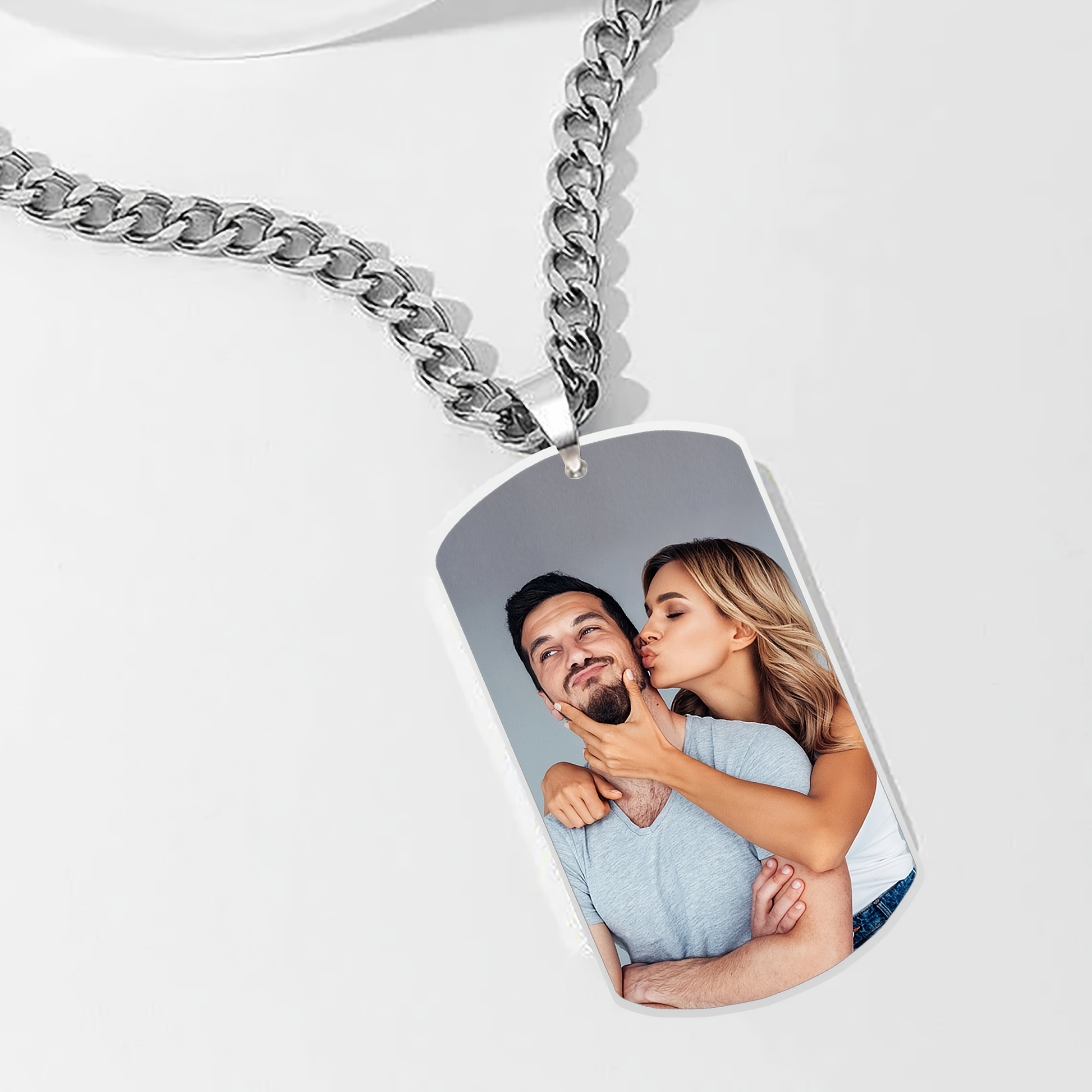 Custom Sunflower Clasp Necklace with Personalized Photo